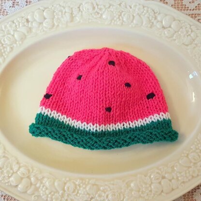 Easy Watermelon Baby Beanie