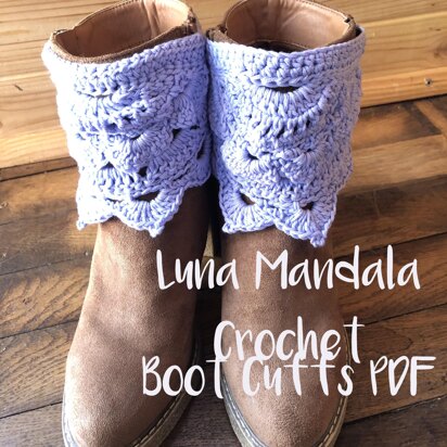 Luna Mandala Crochet Boot Cuffs