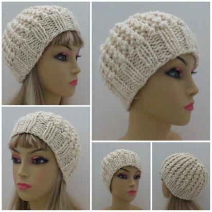 Kailee Textured Hat - knitting pattern