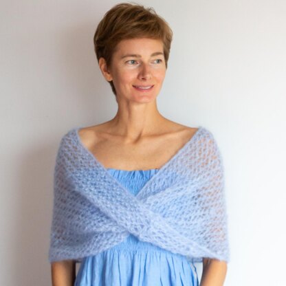 Knitting Pattern Lace Infinity Bride Shawl