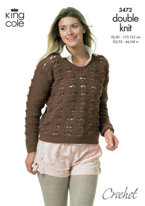 Crocheted Sweaters in King Cole DK - 3472