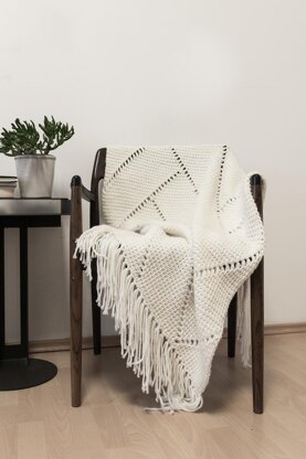 Tunisian Crochet Herringbone Throw
