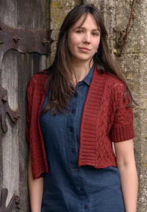 Kimono Shrug in The Fibre Co. Road to China Lace - Downloadable PDF