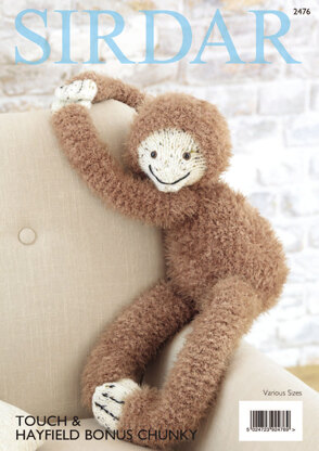 Sloth Toy in Sirdar Touch & Hayfield Bonus Chunky - 2476 - Downloadable PDF