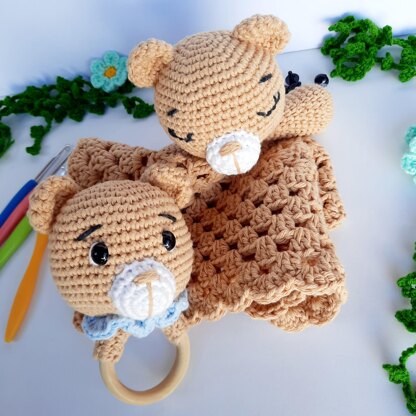 Rattle and Bear Blanket