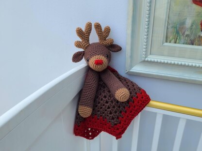 Rudolph The Reindeer Baby Lovey Crochet Pattern