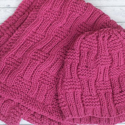 Wavy Rib Hat and Scarf