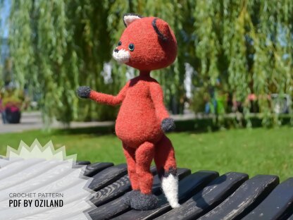 Crochet Pattern Zorro the fox Amigurumi toy