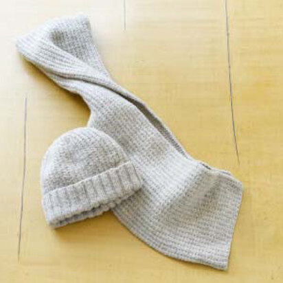 Deer Isle Hat and Scarf in Lion Brand Fishermen's Wool - L0314