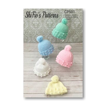 Baby Bobble Hat Crochet Pattern #01