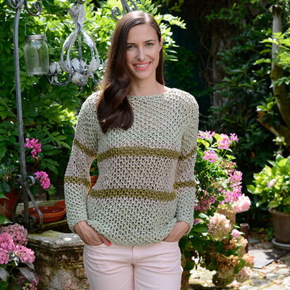 Damenpullover mit Netzmuster in Schachenmayr Esperanza - S8990