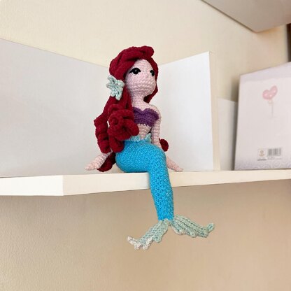 Mermaid sitting pose