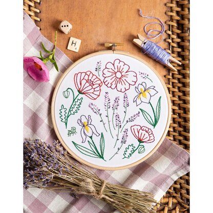 Hawthorn Handmade Fields of Provence Printed Embroidery Kit