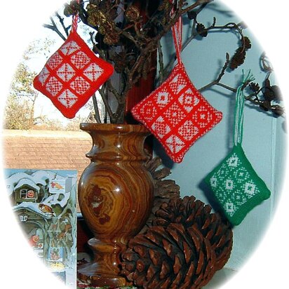 Sanquhar style Christmas decorations
