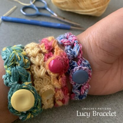 Crochet Lucy bracelet crochet pdf pattern for beginners / Crochet Cuff boho style