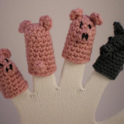 Three Little Pigs Finger Puppet Set