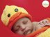 Quacky Easter Ducky Knit Baby Hat Set