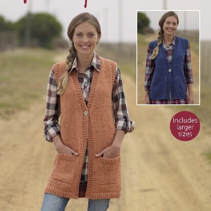 Waistcoats in Hayfield Chunky Tweed - 7811- Downloadable PDF