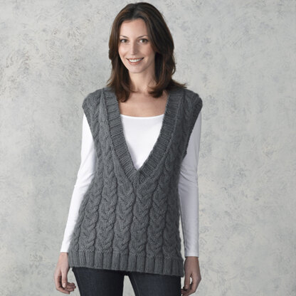 Valley Yarns 302 Smokehouse Cabled Vest at WEBS | Yarn.com