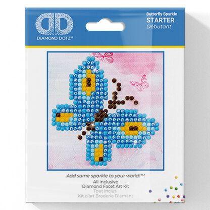 Diamond Art Beginner Blue Butterfly Kit