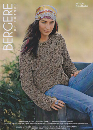 Crew Neck Sweater in Bergere de France Bergereine, Annecy & Sirene - 17385