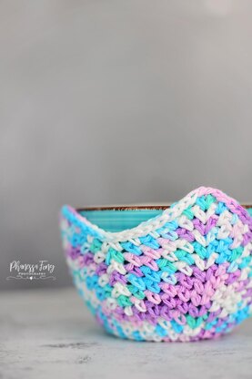 Moss-Stitch Soup Bowl Cozy