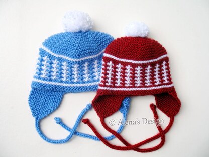 Knit Pom-Pom Ear Flap Hat