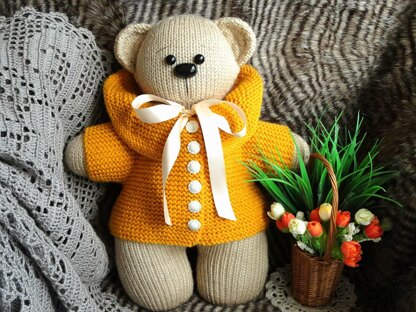 Knitting Pattern Teddy Bear Knitted Bear Knitted Toy Knitted Animals Pattern