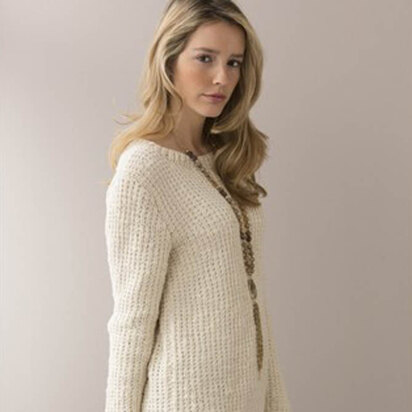 Vivacious Hi-Lo Pullover - Sweater Knitting Pattern for Women in Tahki Yarns Tucson