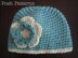 Easy Flower Beanie Crochet Hat Pattern PDF 202