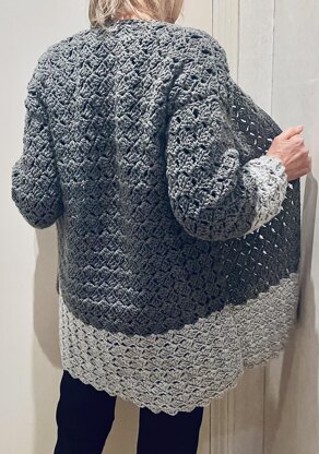 "Johanna"  two-toned cardigan-PATTERN