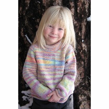 Knitting Pure & Simple 9730 Children's Neckdown Pullover
