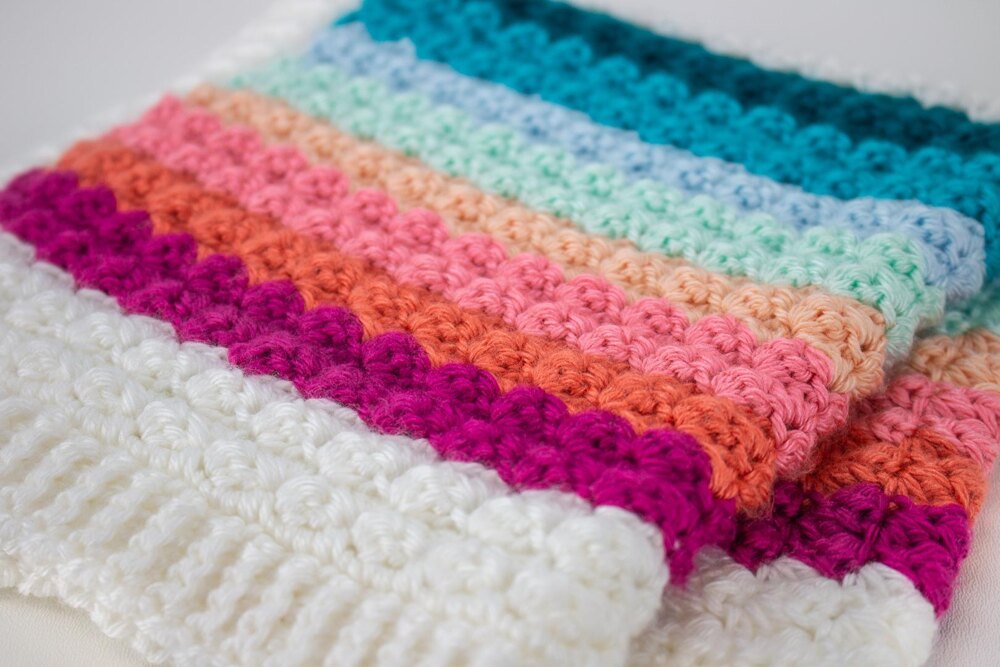 Free Crochet Linen Stitch Blanket Pattern - Grace and Yarn