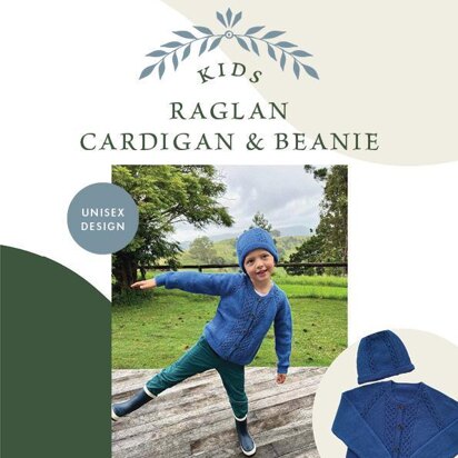 2121 Kids Raglan Cardigan & Beanie