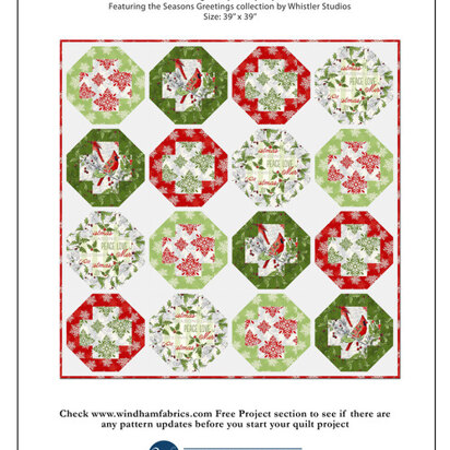 Windham Fabrics Snowball Dash Wallhanging - Downloadable PDF