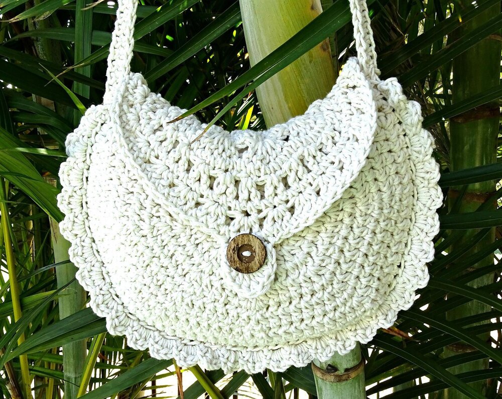 Crochet round boho online bag pattern