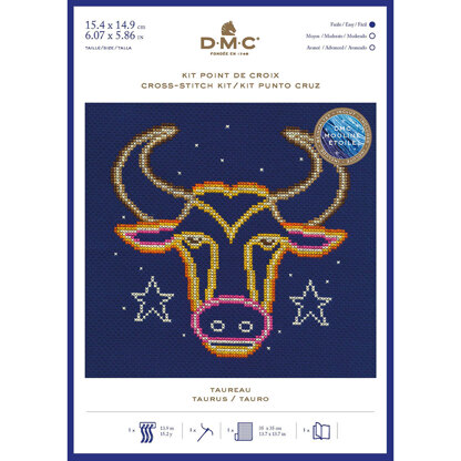 DMC Taurus Cross Stitch Kit - 7in