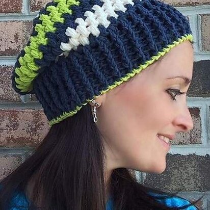 Bobbles Slouchy Beanie Crochet Hat Pattern