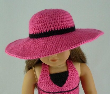 Wide Brim Sunhat - 18" American Girl Doll