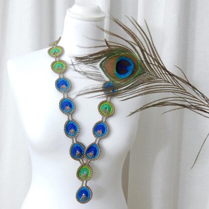 Peacock Eye Feather Necklace