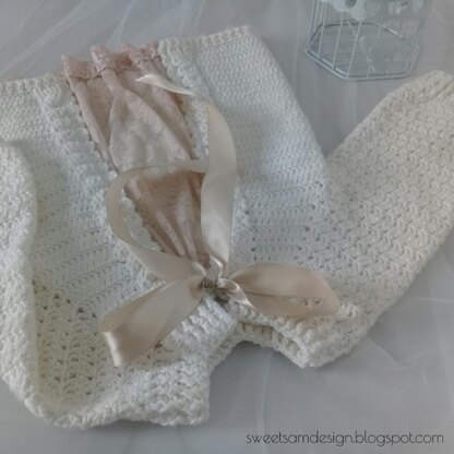 Braids & Lace Embellished Baby Sweater