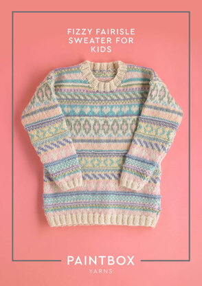 Fizzy Fairisle Jumper for Kids - Free Knitting Pattern in Paintbox Yarns Wool Mix Aran