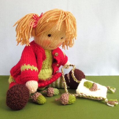 Little Nellie Nutkins - knitted doll