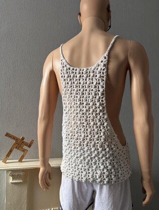 Popcorn Mesh Muscle Shirt