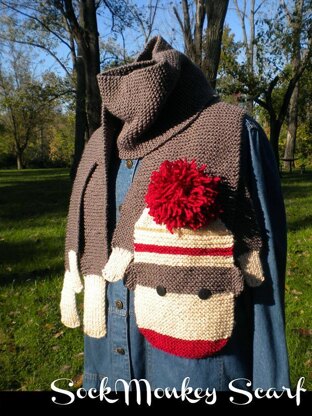 Sock Monkey Scarf