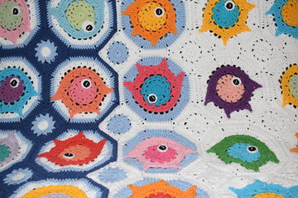 Fish puzzle baby blanket #4