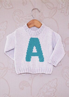 Intarsia - Letter A Chart - Childrens Sweater
