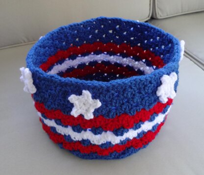 Stars and Stripes Large Basket