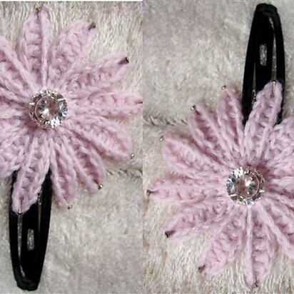 Hair-grip 4 – Pink daisy