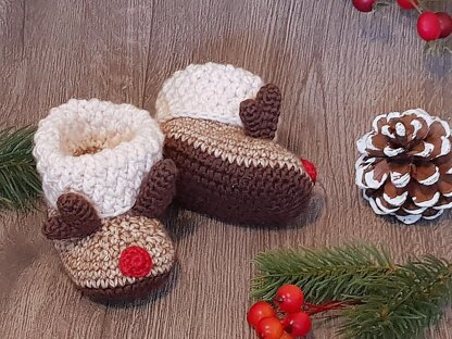 Christmas on sale baby booties